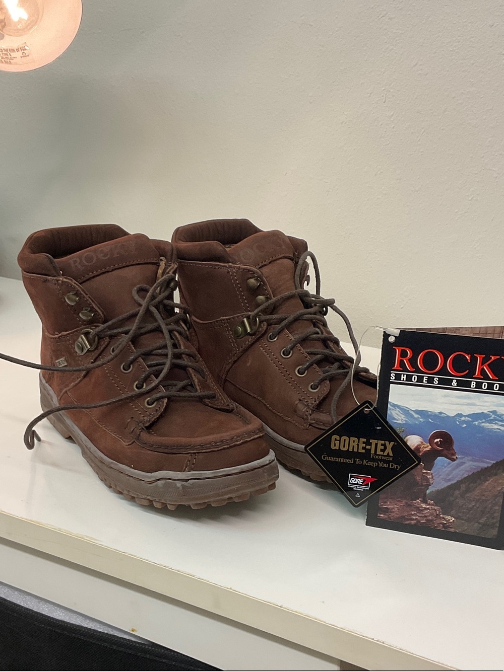Rockport Brown Ladies Leather Gore-Tex Lace-Up Boots